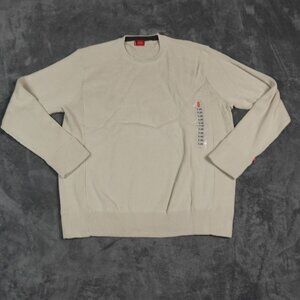 Vintage‎ Levi's Sweater Mens XXL Beige Hong Kong Size Sticker Ribbed Cotton